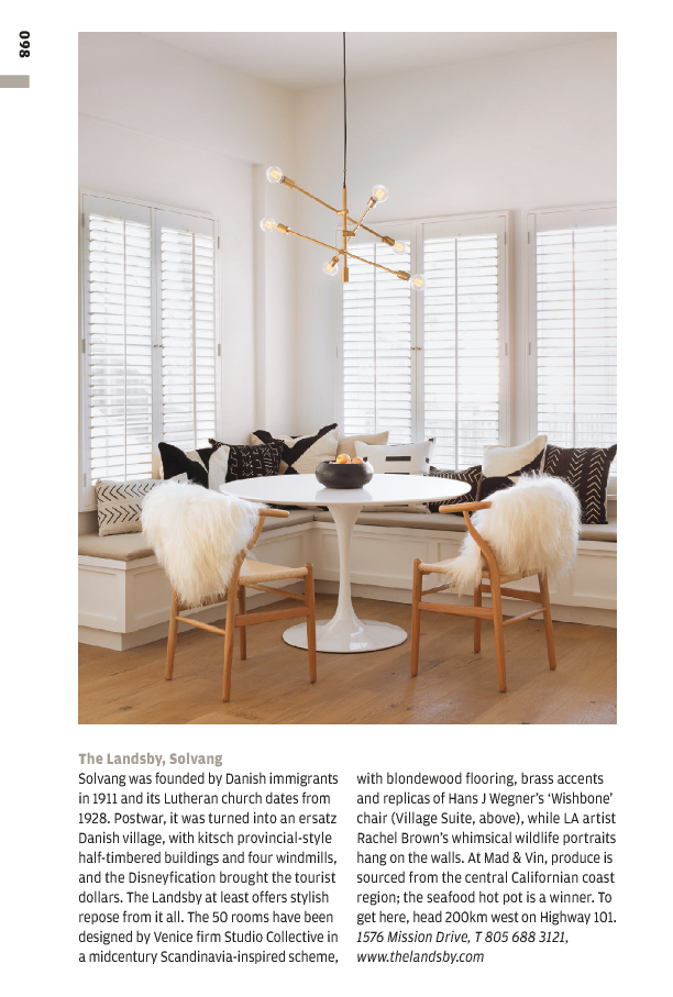 LA Wallpaper magazine City Guide, Landsby feature