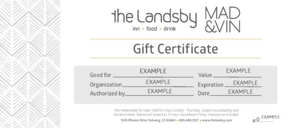The Landsby Gift Certificate